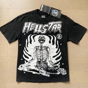 Hellstar Men's Black and Grey T-shirt